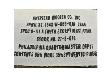 Blanket U.S. WW2 Military Style Forest Green Wool blanket, New - main image